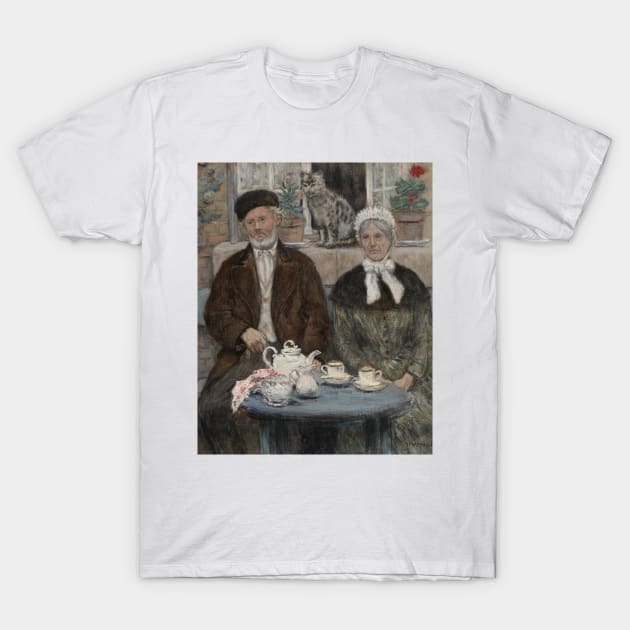 Afternoon Tea by Jean-Francois Raffaelli T-Shirt by Classic Art Stall